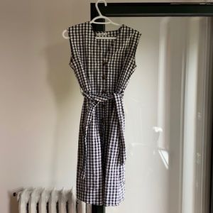 Gingham midi dress